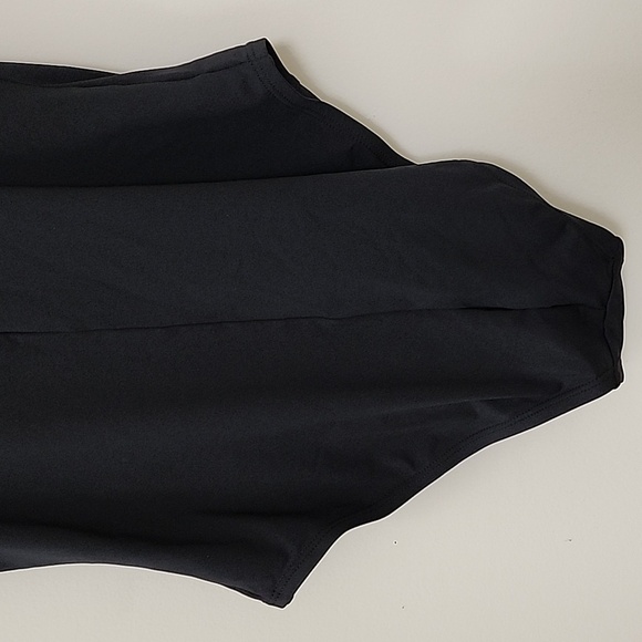 LA Blanca Coastal size 8 Front Shirred One Piece Swimsuit Black Floral - Picture 12 of 16